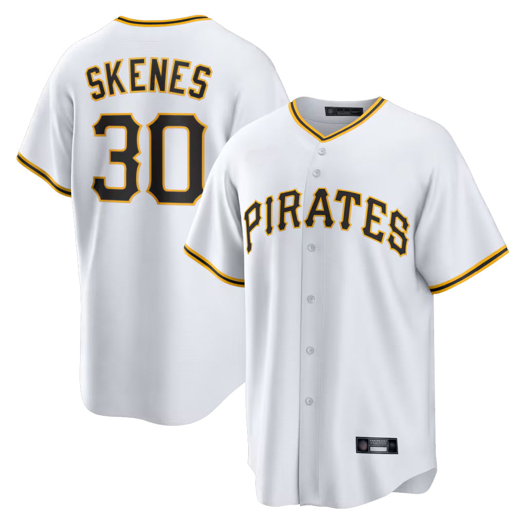 Trusc P.Pirates #30 Paul Skenes Player White Home Game Stitched Jerseys