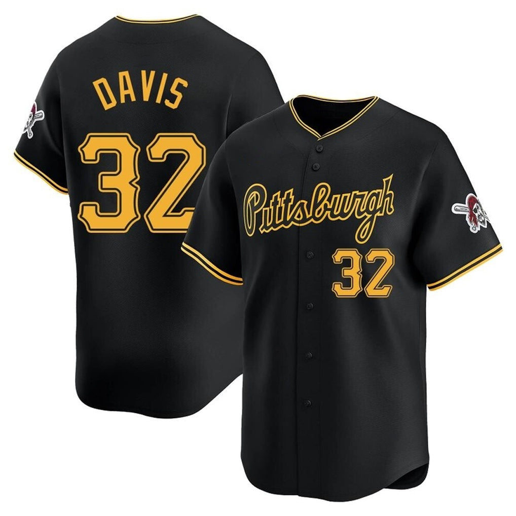 Trusc P.Pirates #32 Henry Davis Player Black Alt Home Limited Stitched Jerseys