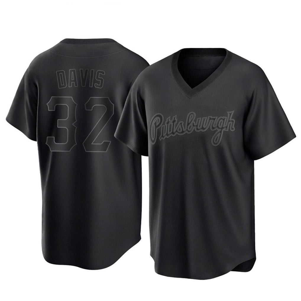 Trusc P.Pirates #32 Henry Davis Player Black Fashion Home Game Stitched Jerseys