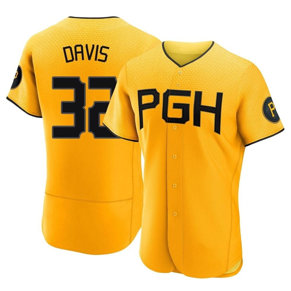Trusc P.Pirates #32 Henry Davis Player Gold City Connect Home Limited Elite Stitched Jerseys