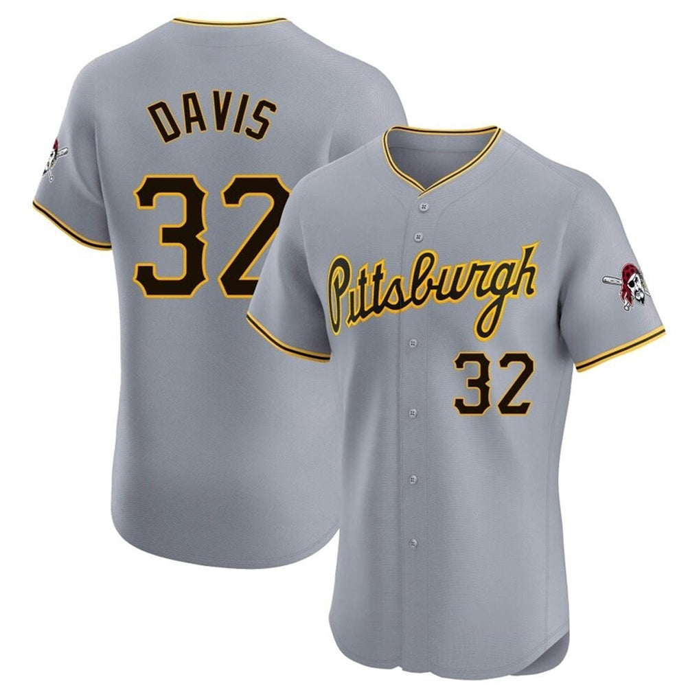 Trusc P.Pirates #32 Henry Davis Player Gray Road Home Limited Elite Stitched Jerseys