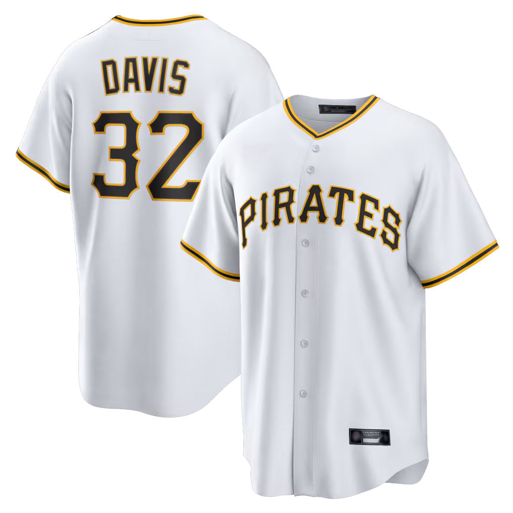 Trusc P.Pirates #32 Henry Davis Player White Home Game Stitched Jerseys
