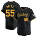 Trusc P.Pirates #55 Jason Delay Player Black Alt Home Limited Stitched Jerseys