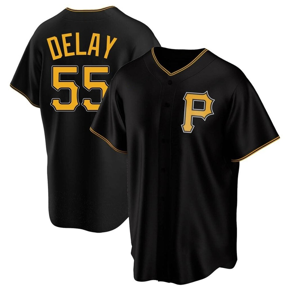 Trusc P.Pirates #55 Jason Delay Player Black Alternate 2025 Home Game Stitched Jerseys