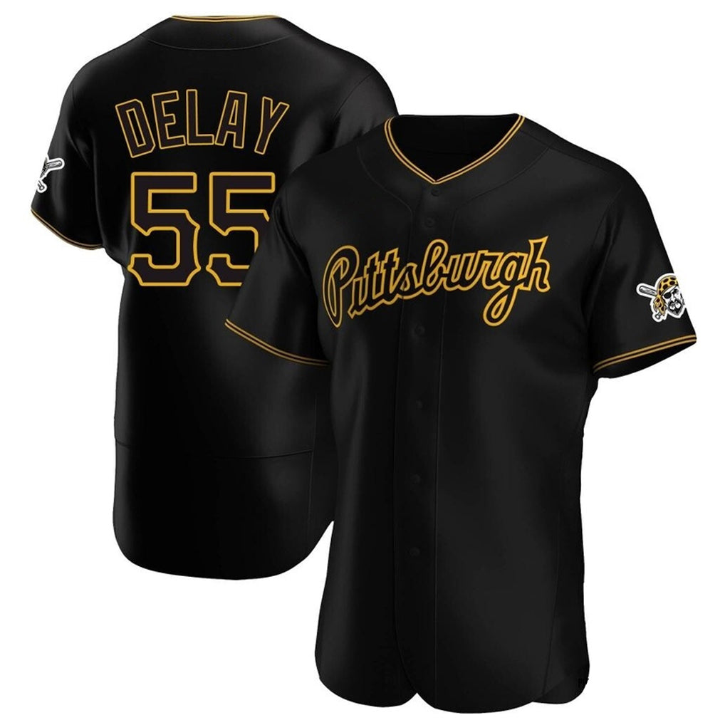Trusc P.Pirates #55 Jason Delay Player Black Home Limited Elite Stitched Jerseys