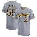 Trusc P.Pirates #55 Jason Delay Player Gray Road Home Limited Elite Stitched Jerseys