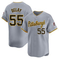 Trusc P.Pirates #55 Jason Delay Player Gray Road Home Limited Stitched Jerseys