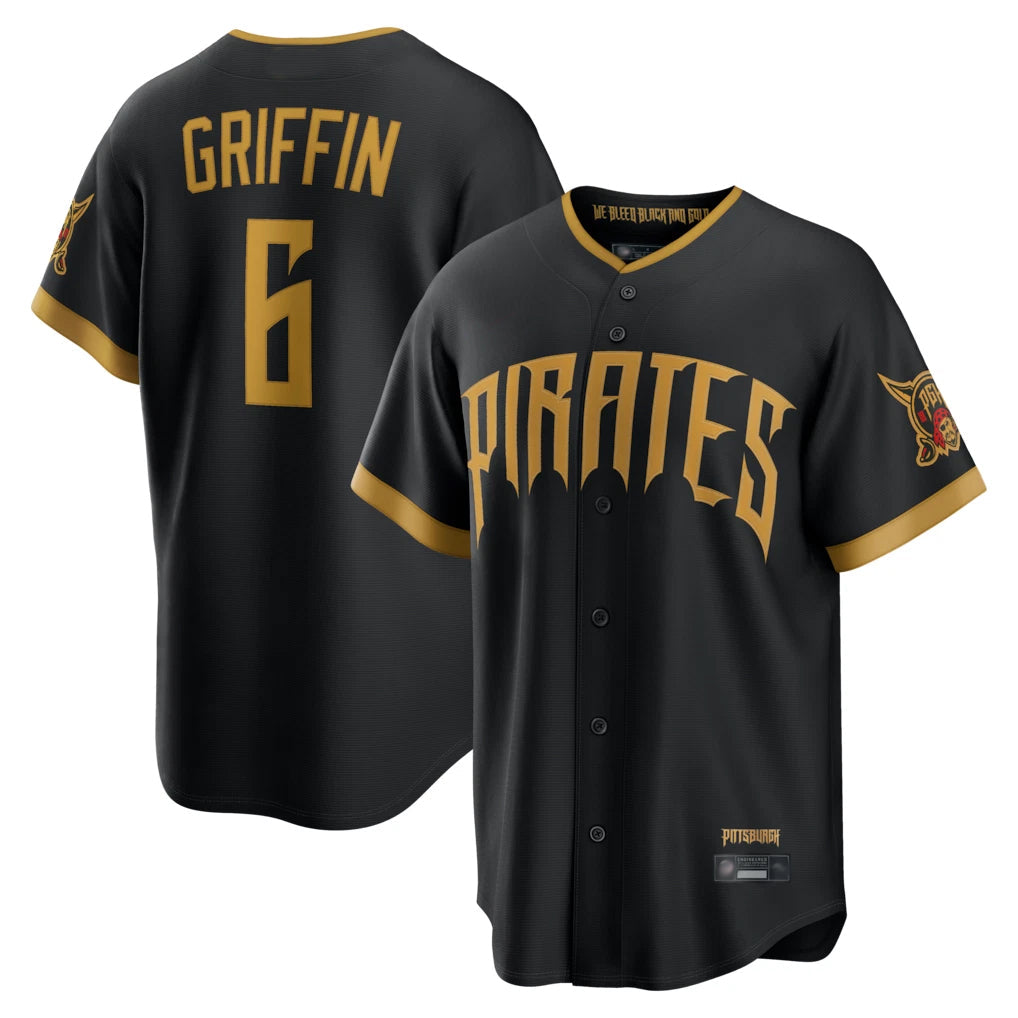 Trusc P.Pirates #6 Konnor Griffin Player Black 2026 City Connect Home Game Stitched Jerseys