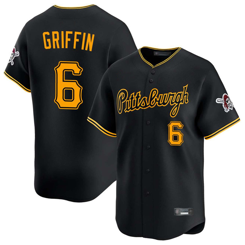 Trusc P.Pirates #6 Konnor Griffin Player Black Alt Home Limited Stitched Jerseys