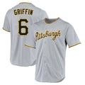 Trusc P.Pirates #6 Konnor Griffin Player Gray Road Home Game Stitched Jerseys