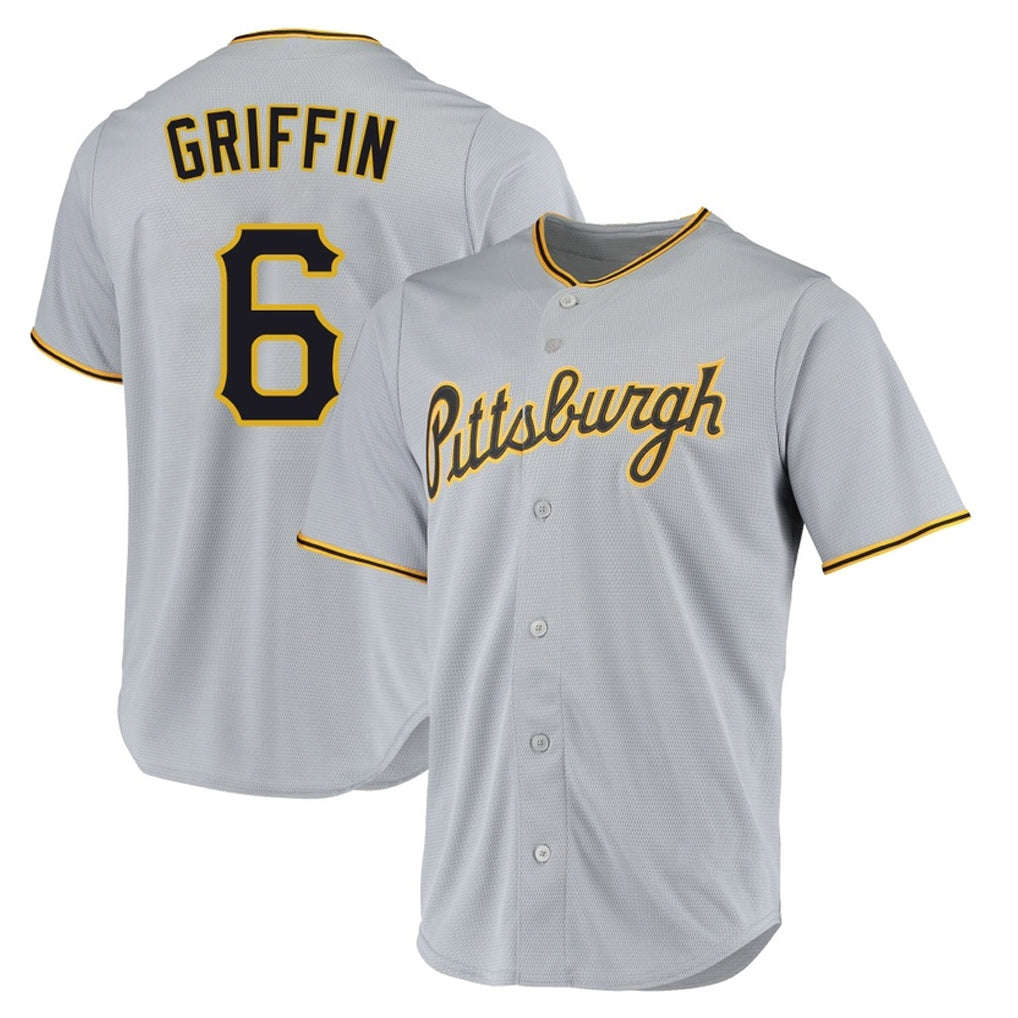 Trusc P.Pirates #6 Konnor Griffin Player Gray Road Home Game Stitched Jerseys