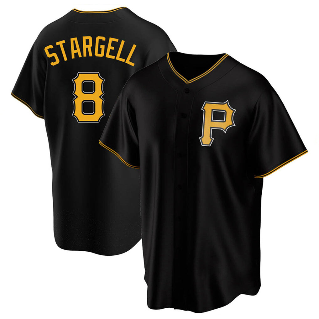 Trusc P.Pirates #8 Willie Stargell Player Black Alternate 2025 Home Game Stitched Jerseys