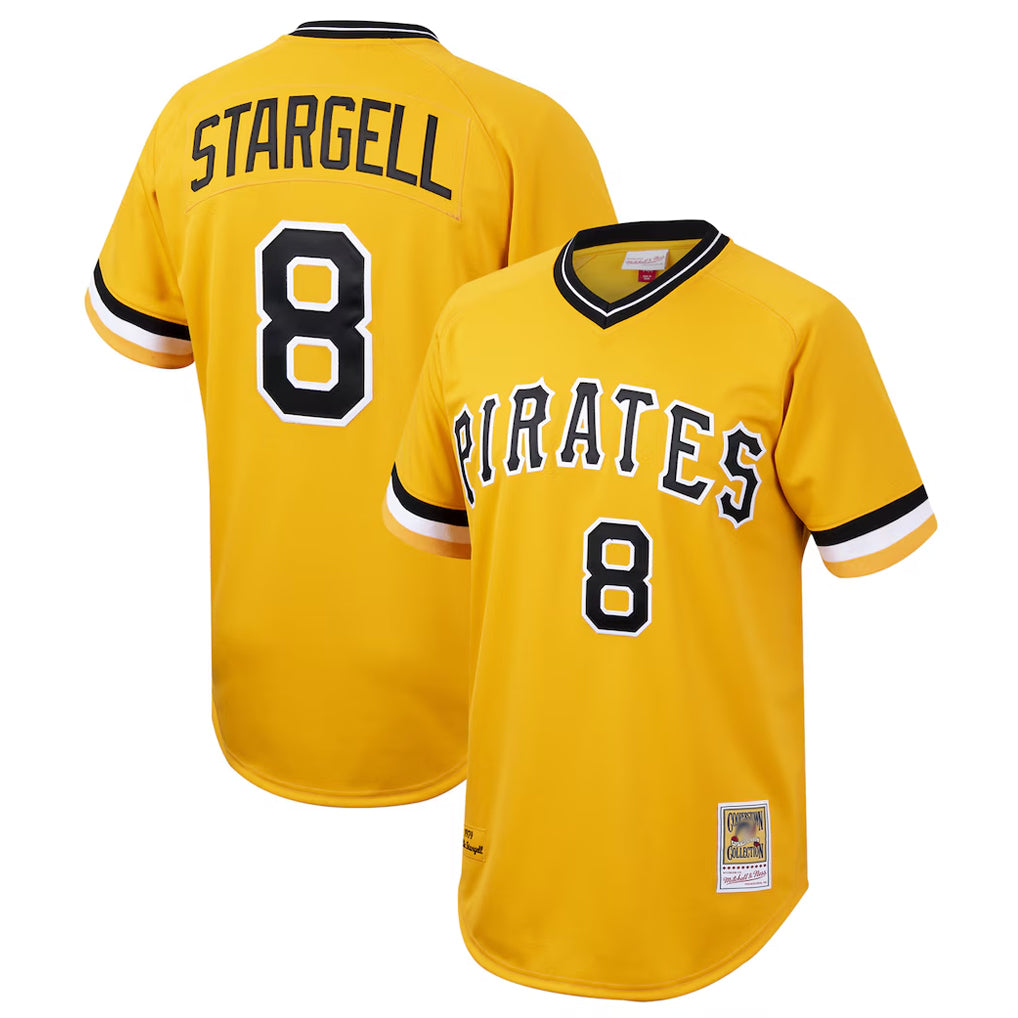 Trusc P.Pirates #8 Willie Stargell Player Gold Mitchell & Ness Cooperstown Collection 1979 Limited Stitched Jerseys