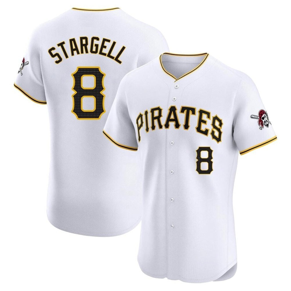 Trusc P.Pirates #8 Willie Stargell Player White Home Limited Elite Stitched Jerseys