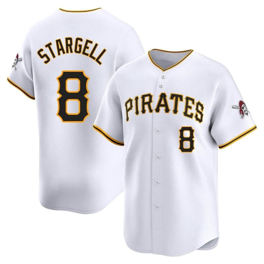 Trusc P.Pirates #8 Willie Stargell Player White Home Limited Stitched Jerseys