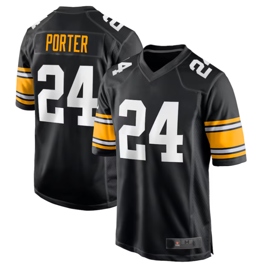 Trusc P.Steelers #24 Joey Porter Jr. Black Alternate Game American Stitched Jerseys