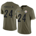 Trusc P.Steelers #24 Joey Porter Jr. Player Salute To Service Limited Olive Stitched Jerseys
