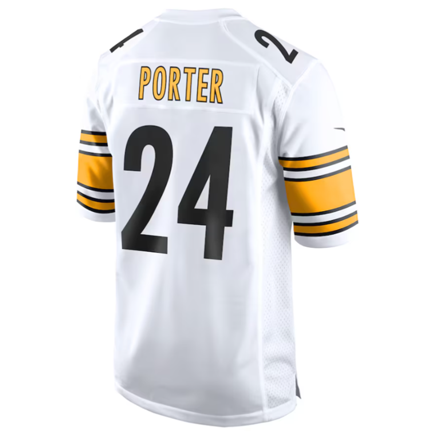 Trusc P.Steelers #24 Joey Porter Jr. White Away Game American Stitched Jersey