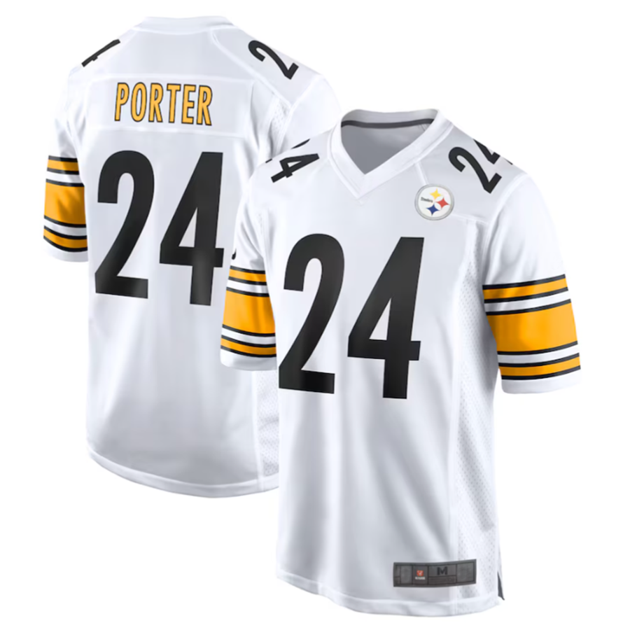 Trusc P.Steelers #24 Joey Porter Jr. White Away Game American Stitched Jerseys