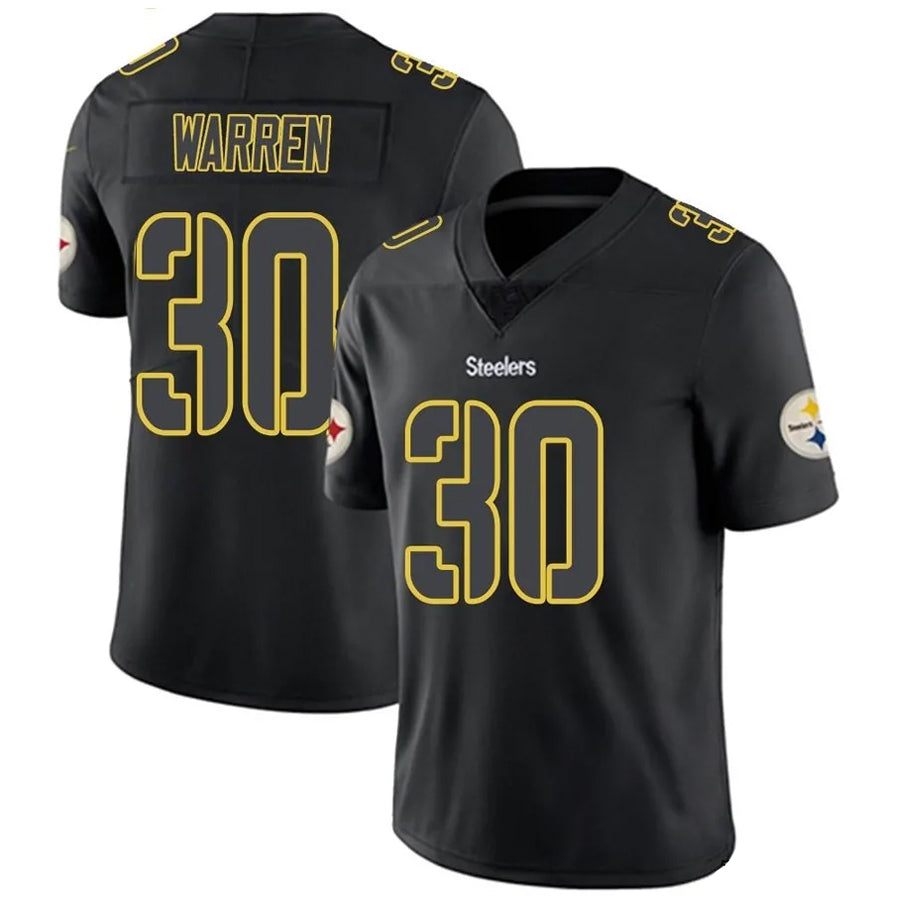 Trusc P.Steelers #30 Jaylen Warren Player Black Impact Limited Stitched Jerseys