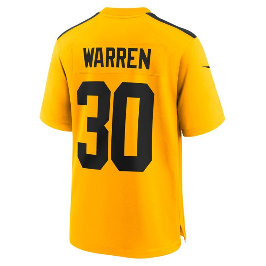 Trusc P.Steelers #30 Jaylen Warren Player Gold Alternate Game Stitched Jerseys