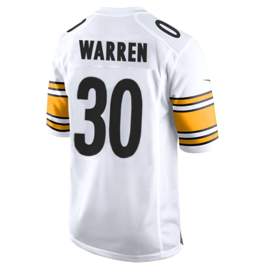 Trusc P.Steelers #30 Jaylen Warren White Game American Stitched Jerseys