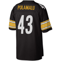 Trusc P.Steelers #43 Troy Polamalu Mitchell & Ness Black Legacy Replica Stitched Jerseys