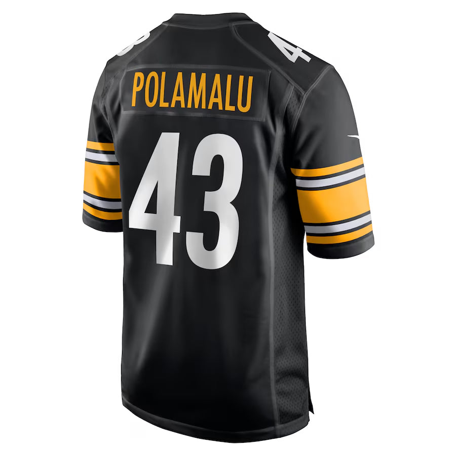 Trusc P.Steelers #43 Troy Polamalu Player Black Home Game Stitched Jerseys