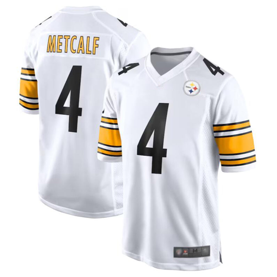 Trusc P.Steelers #4 DK Metcalf Player White Game Replica Stitched Jerseys