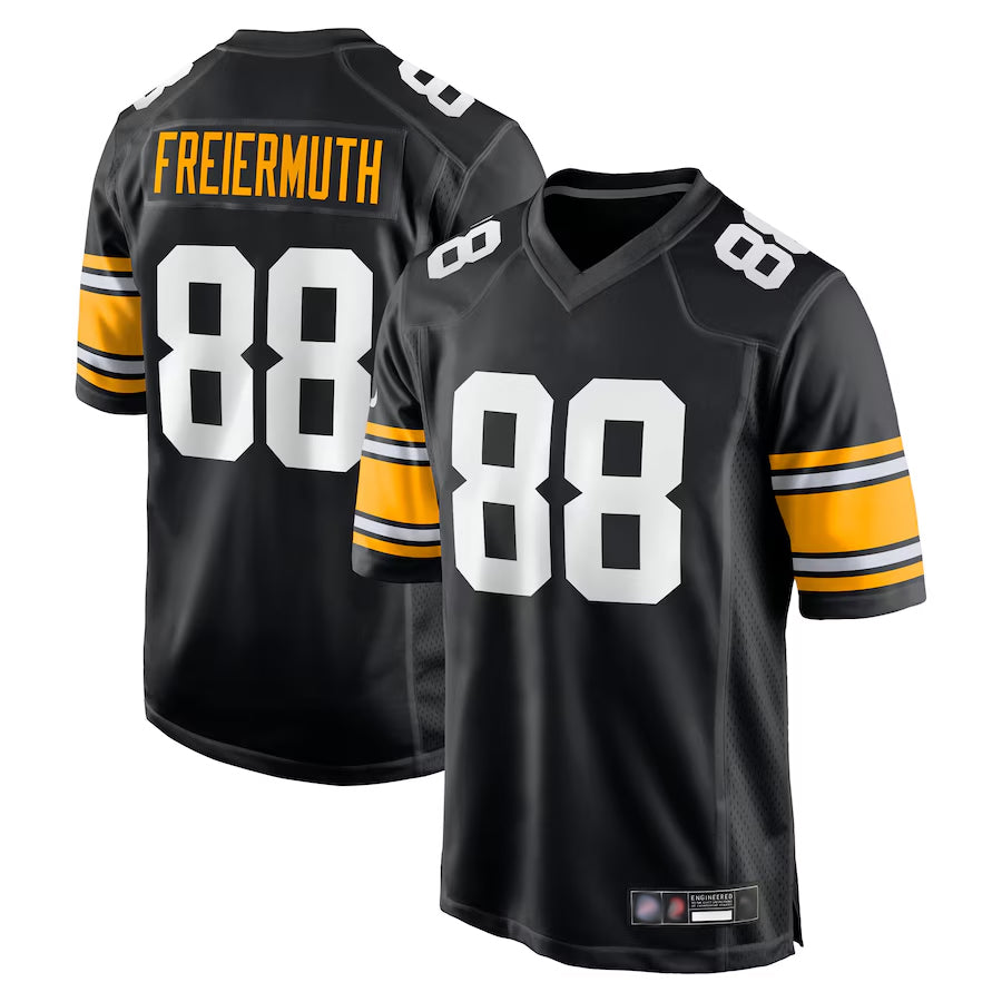 TruscP.Steelers #88 Pat Freiermuth Player Black Alternate Game Stitched Jerseys