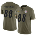 Trusc P.Steelers #88 Pat Freiermuth Player Salute To Service Limited Olive Stitched Jerseys