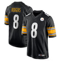 Trusc P.Steelers #8 Aaron Rodgers Player Black Replica Game Stitched Jerseys