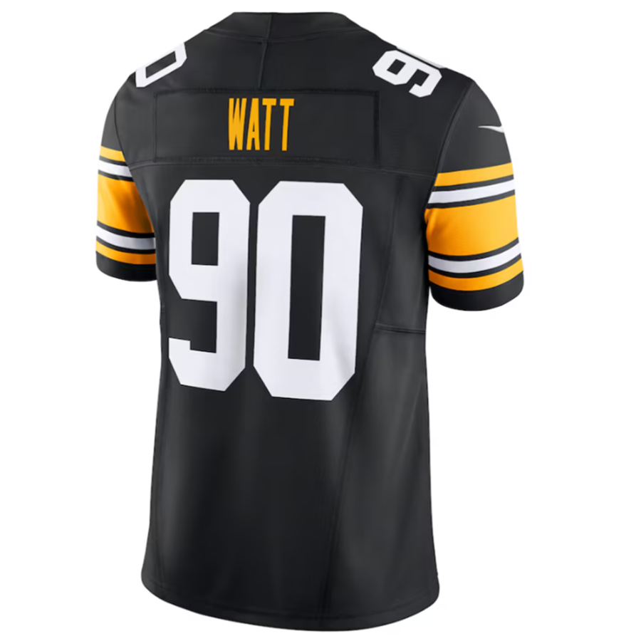 Trusc P.Steelers #90 T.J. Watt Black Vapor F.U.S.E. Limited Stitched Jerseys