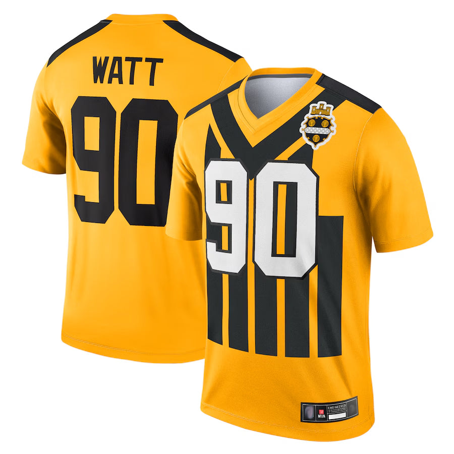 Trusc P.Steelers #90 T.J. Watt Player Gold Alternate 1933 Throwback Legend Performance Top1 Stitched Jerseys