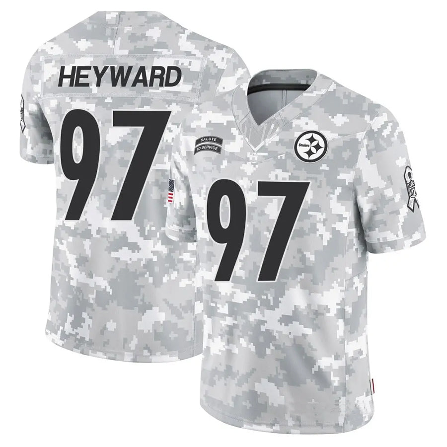 Trusc P.Steelers #97 Cameron Heyward Player Arctic Camo Salute to Service Limited Stitched Jerseys