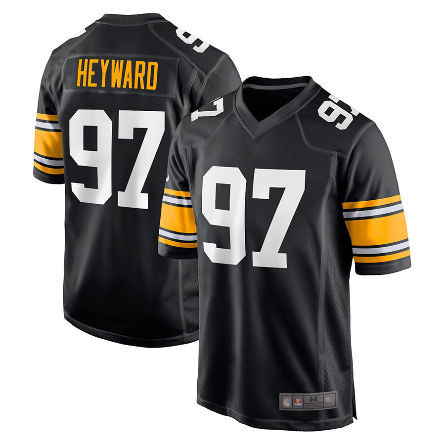 Trusc P.Steelers #97 Cameron Heyward Player Black Home Limited Stitched Jerseys