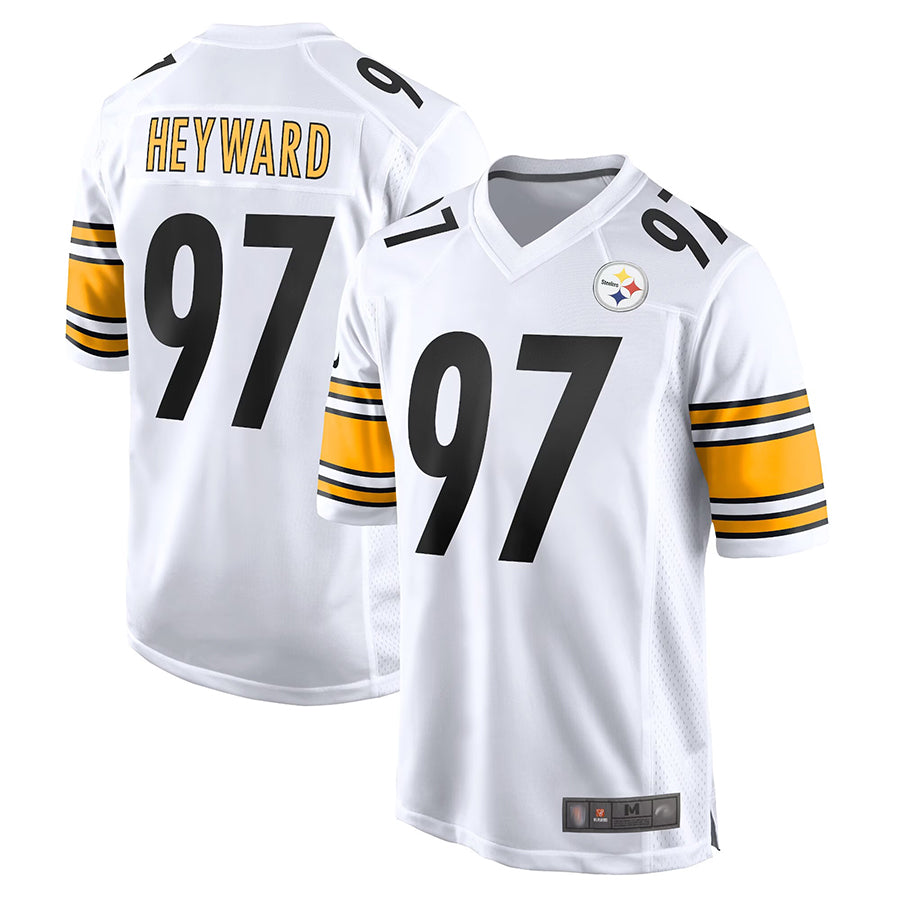 Trusc P.Steelers #97 Cameron Heyward Player White Home Game Stitched Jerseys