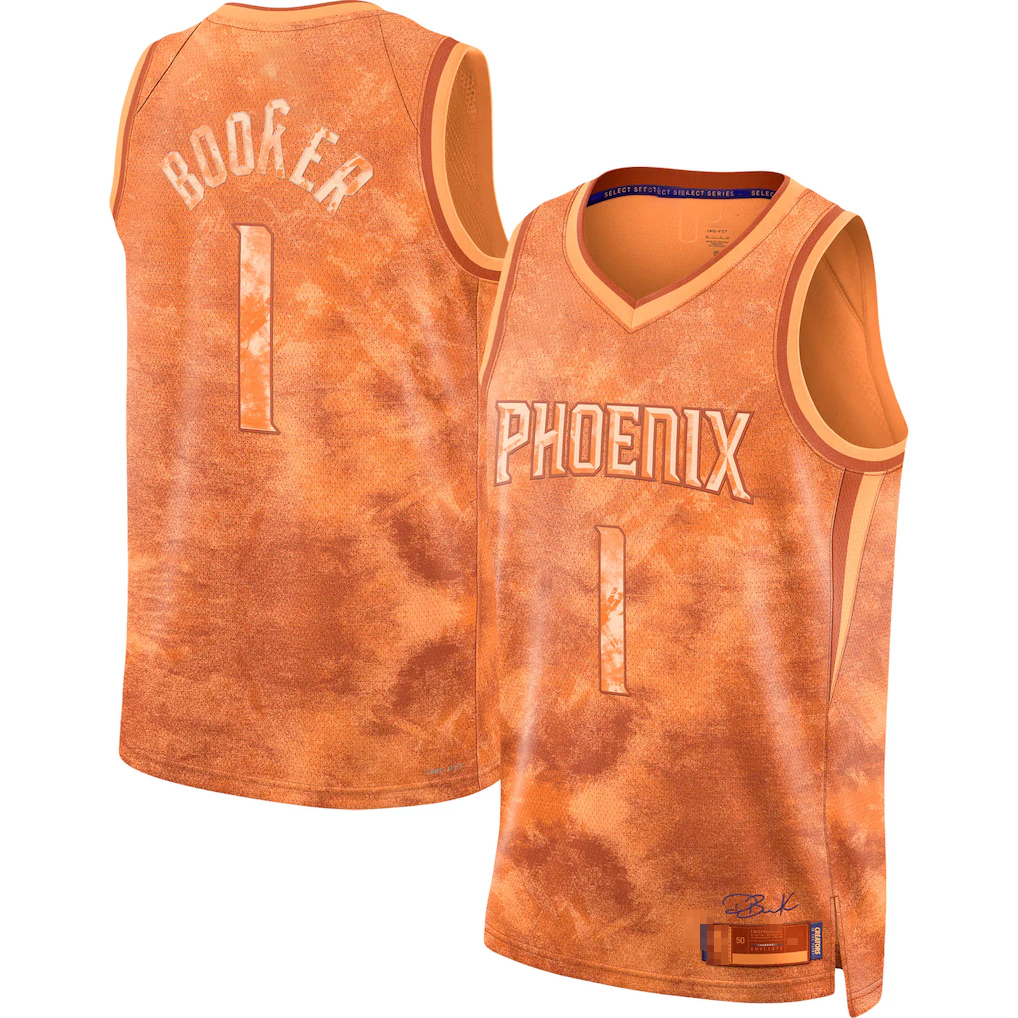 Trusc P.Suns #1 Devin Booker Orange Select Series Swingman Jerseys
