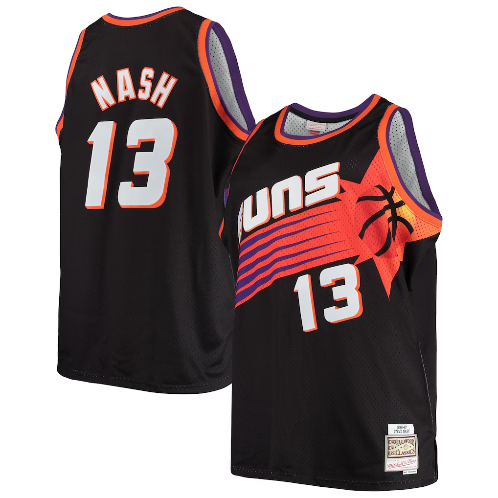 Trusc P.Sunss #13 Steve Nash Mitchell & Ness Black 1996-1997 Big & Tall Hardwood Classics Swingman Jerseys