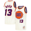 Trusc P.Sunss #13 Steve Nash Mitchell & Ness Cream Chainstitch Swingman Jerseys