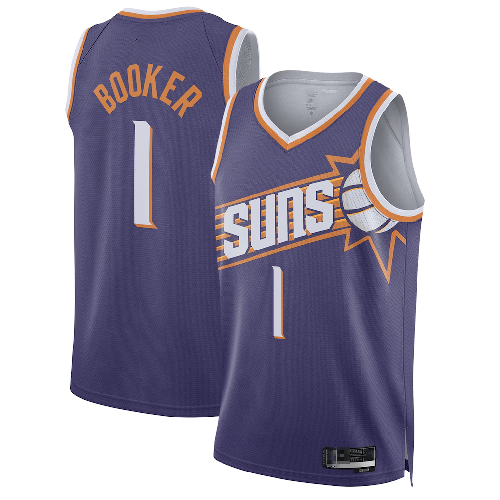Trusc P.Sunss #1 Devin Booker Purple Swingman Jerseys - Icon Edition