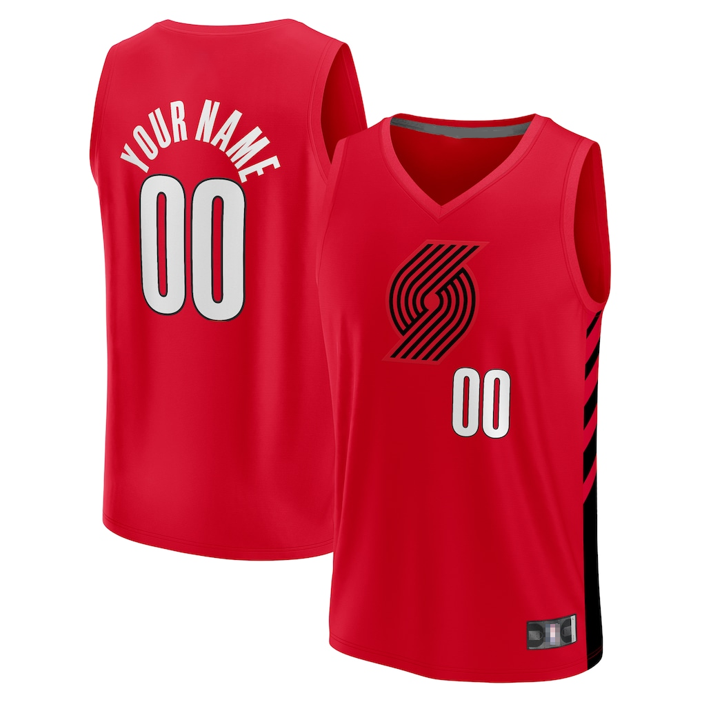 Trusc PT.Blazers Fanatics Red Fast Break Replica Jerseys - Statement Edition