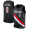 Trusc PT.Blazers #0 Damian Lillard Black Swingman Player Jerseys - Icon Edition