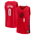 Trusc PT.Blazers #0 Damian Lillard Fanatics Red Fast Break Replica Jerseys - Statement Edition