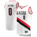 Trusc PT.Blazers #0 Damian Lillard Fanatics White Fast Break Replica Jerseys - Association Edition