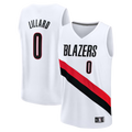 Trusc PT.Blazers #0 Damian Lillard Fanatics White Fast Break Replica Player Jerseys - Association Edition