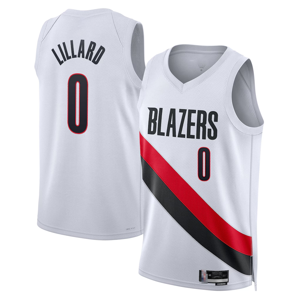 Trusc PT.Blazers #0 Damian Lillard Red Swingman Jerseys - Statement Edition