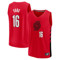 Trusc PT.Blazers #16 Yang Hansen Fanatics Red Fast Break Replica Jerseys - Statement Edition