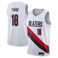 Trusc PT.Blazers #16 Yang Hansen White Swingman Jerseys - Association Edition