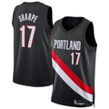 Trusc PT.Blazers #17 Shaedon Sharpe Black Swingman Jerseys - Icon Edition